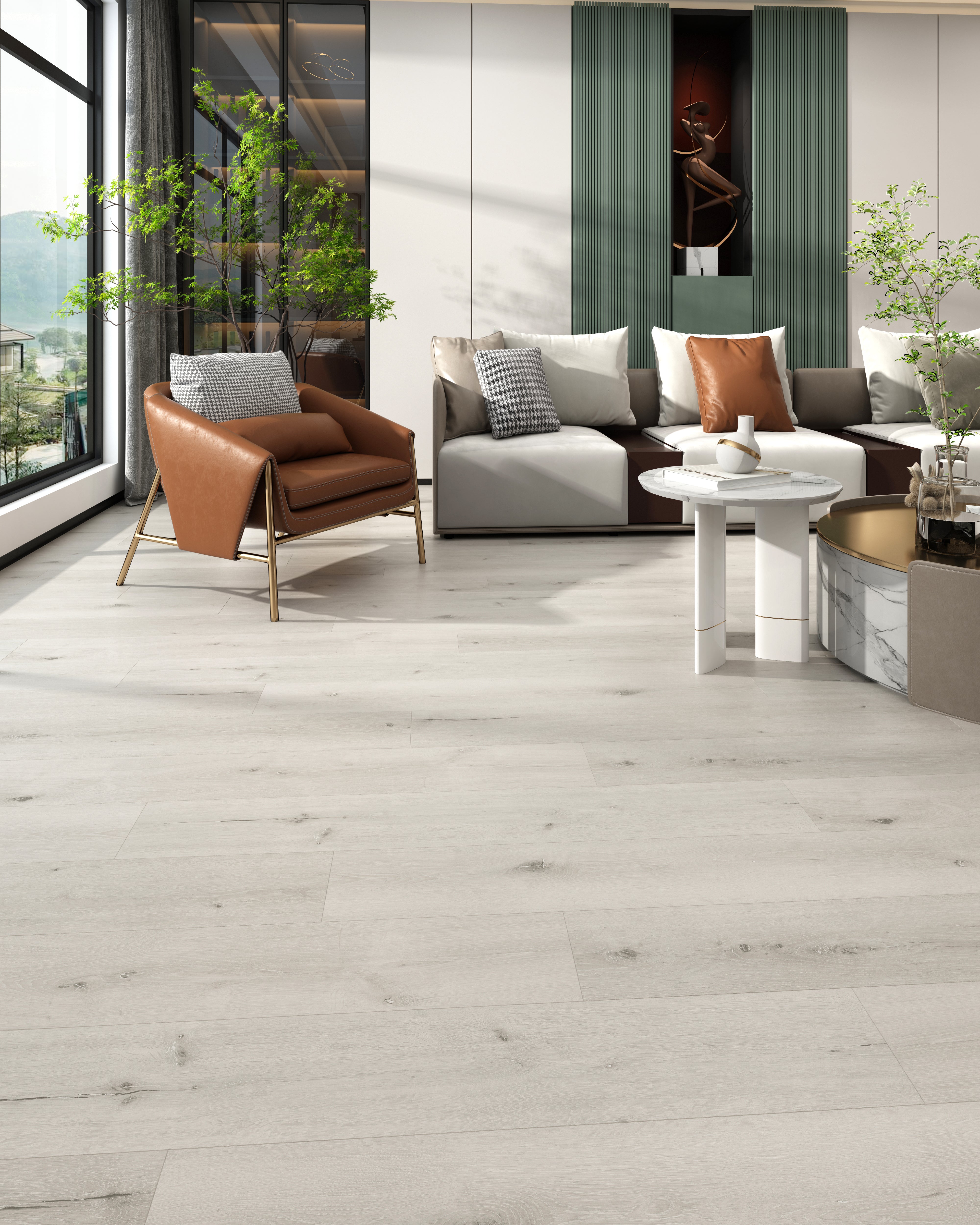 White Ash Premium Click Vinyl SPC Plank Flooring - 6.5mm
