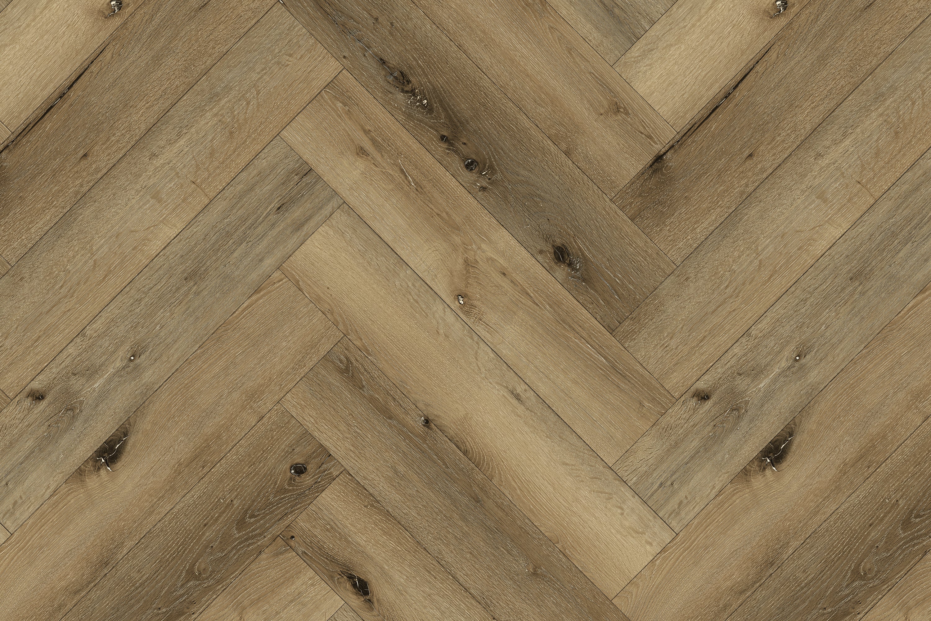 Natural Cedar Premium Click Vinyl SPC Herringbone Flooring - 6.5mm