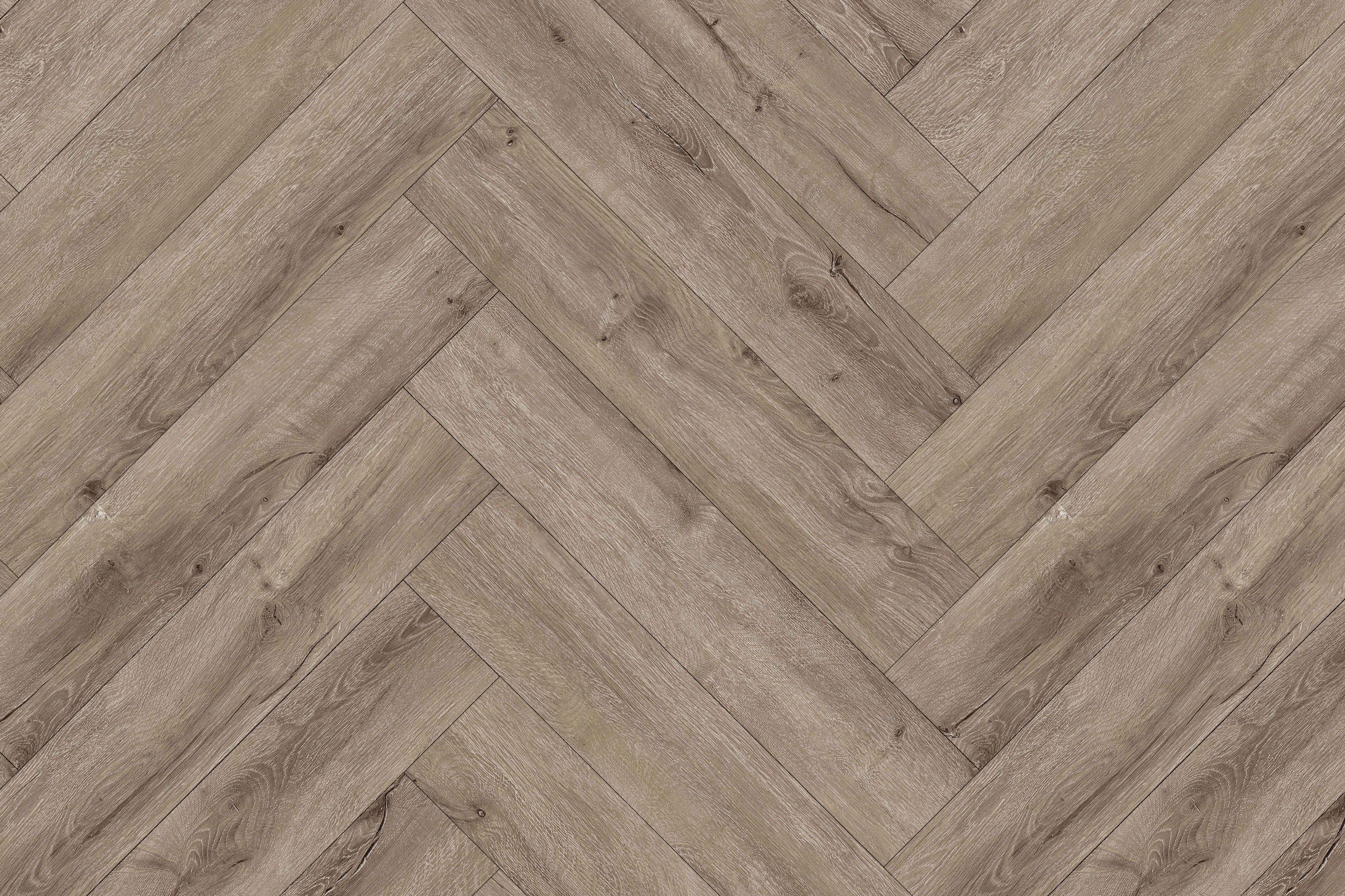 Warm Grey Oak Premium Click Vinyl SPC Herringbone Flooring - 6.5mm