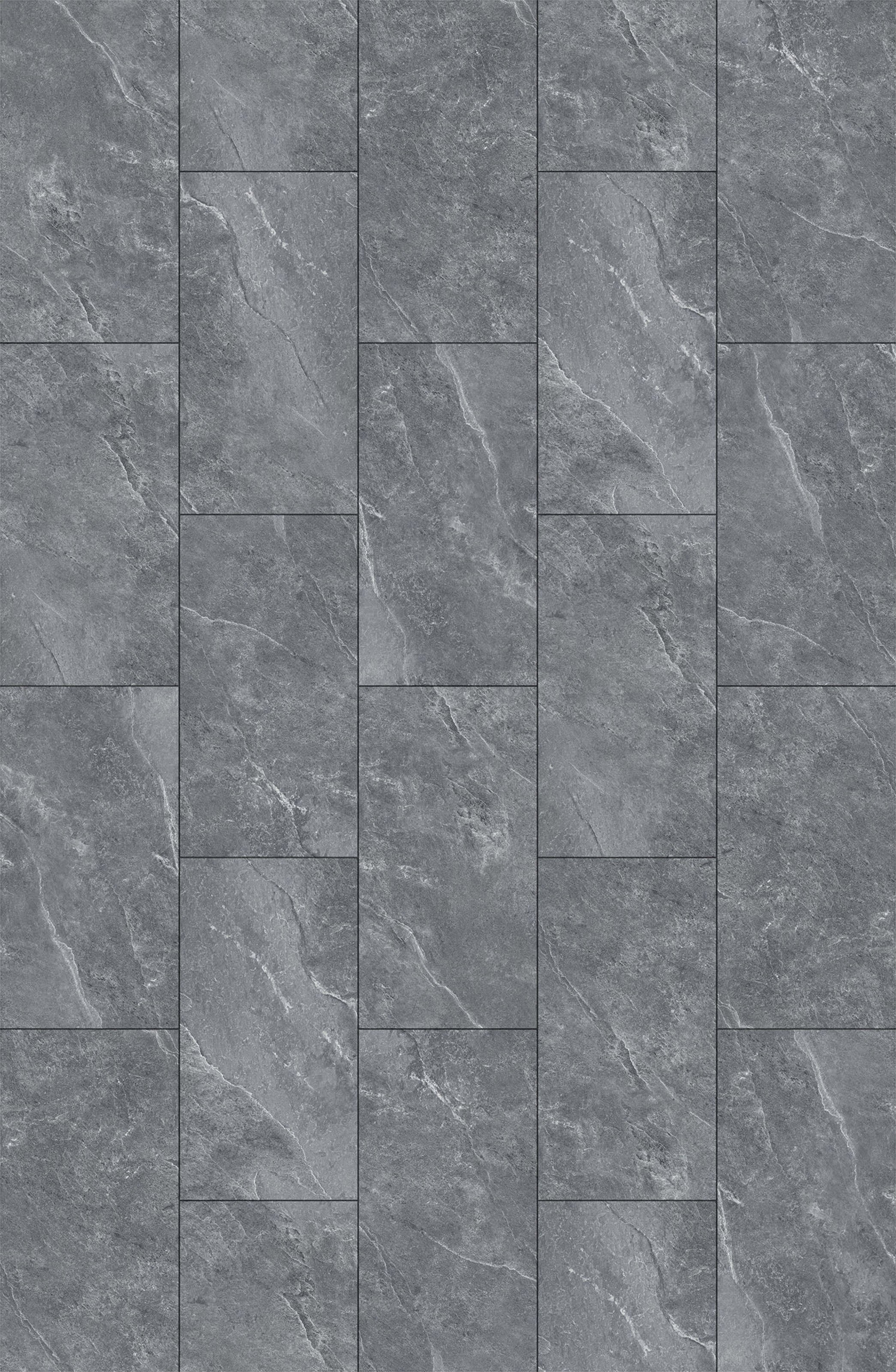 Grey Marble Effect Premium Click SPC Tile Flooring - 6.0mm