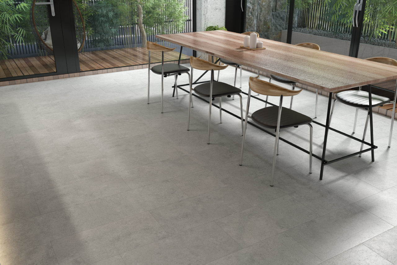 Grey Stone Effect Premium Click SPC Tile Flooring - 6.0mm