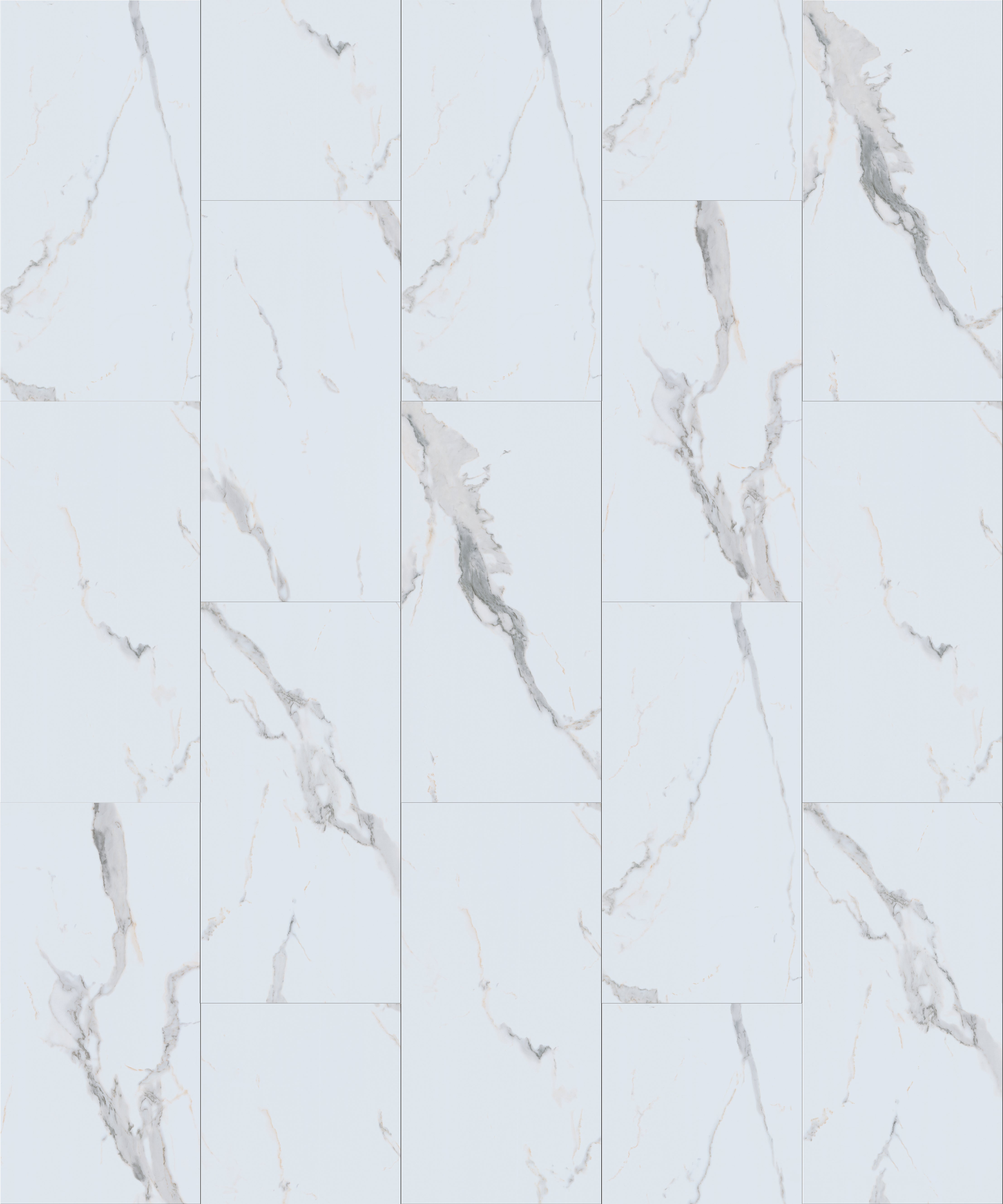 White Marble Effect Premium Click SPC Tile Flooring - 6.0mm